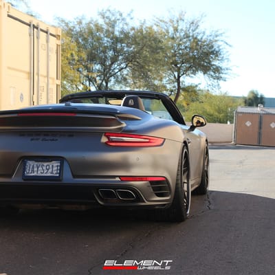 21 inch Staggered Variant FCK-3P+ on a Lowered 2017 Porsche 911 Turbo
