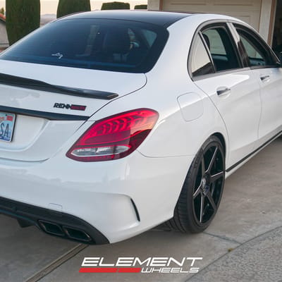 20 inch Ace Alloy AFF06 in Gloss Black Milled on a 2017 Mercedes Benz C 300 Coupe 4Matic
