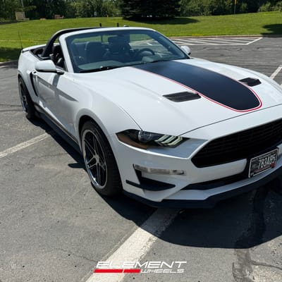 19 inch Ferrada CM1 in Machine Black w/ Chrome Lip on a 2020 Ford Mustang GT/CS