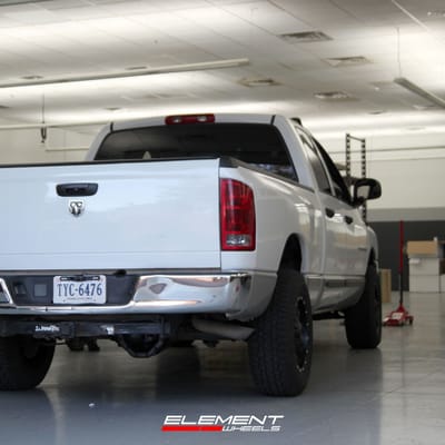17 inch Mayhem Warrior 8015MB Matte Black on a 2005 Dodge Ram 1500