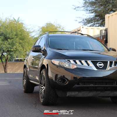 20 inch Curva Concepts CFF50 Gloss Black Machined on a 2009 Nissan Murano