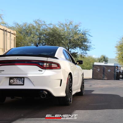 22 inch Lexani Shadow Gloss Black on a 2022 Dodge Charger RT RWD