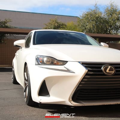 19 inch Staggered Ace Alloy AFF05 Space Gray on a Lowered 2018 Lexus IS300 RWD