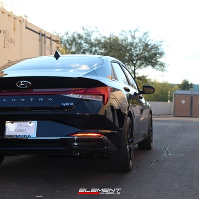 17 inch DRW D10 Gloss Black on a 2023 Hyundai Elantra
