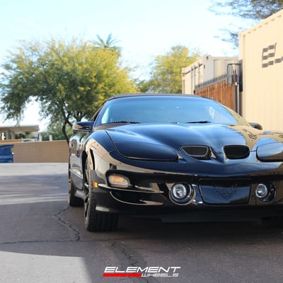 19 inch Staggered Savini Black Di Forza BM15 Gloss Black on a 2002 Pontiac Firebird