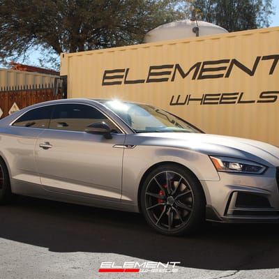 20 inch Vossen HF-3 Gloss Black w/ Double Tint on a 2018 Audi S5