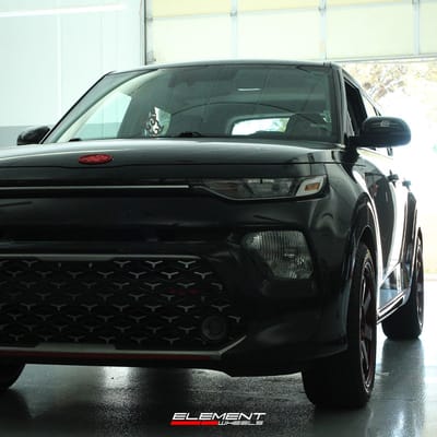 18 inch AVID.1 AV-06 Matte Black on a 2021 Kia Soul