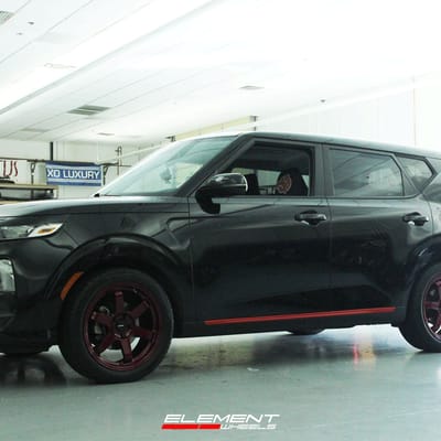 18 inch AVID.1 AV-06 Matte Black on a 2021 Kia Soul