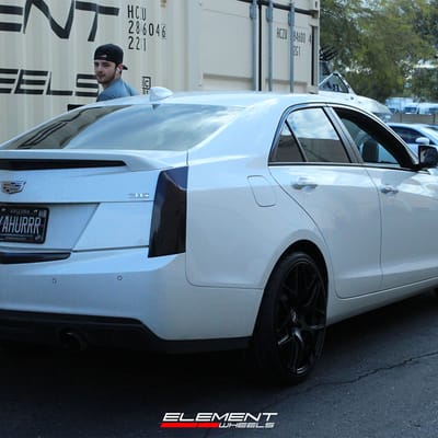 19 inch MRR Ground Force GF9 Matte Black on a 2017 Cadillac ATS AWD