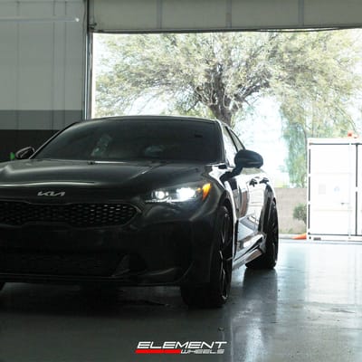 20 inch Staggered Element EL44 Gloss Black on a 2023 Kia Stinger GT AWD