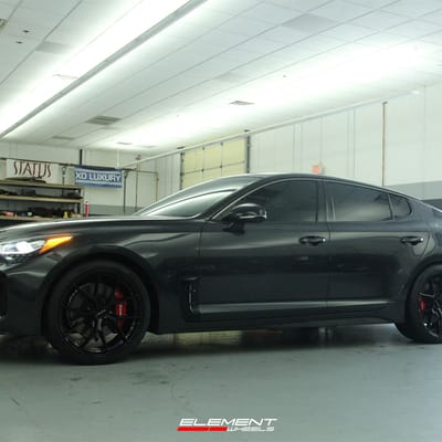 20 inch Staggered Element EL44 Gloss Black on a 2023 Kia Stinger GT AWD