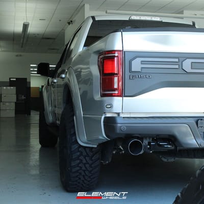 17 inch Method Race MR308 Roost Matte Black on a Leveled 2019 Ford Raptor
