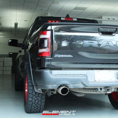 20 inch Fuel Off-Road Trigger Candy Red on a Leveled 2019 Ram 1500