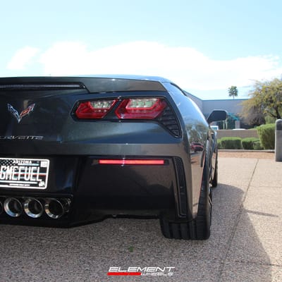 19/20 inch Double Staggered Varro VD01 Satin Black on a 2019 Chevrolet Corvette C7 Z51