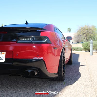 20 inch Staggered Rohana RFX13 Gloss Black on a 2013 Chevrolet Camaro SS