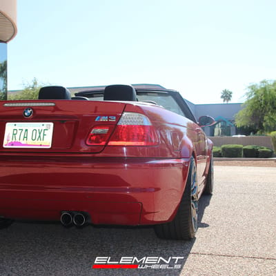 19 inch Staggered Ace Alloy AFF09 Black Chrome on a 2004 BMW M3 E46