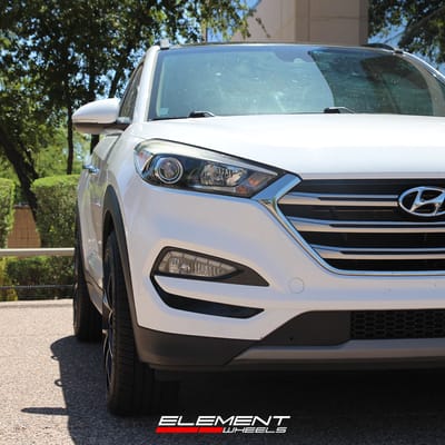 19 inch Niche Misano Satin Black on a 2017 Hyundai Tucson