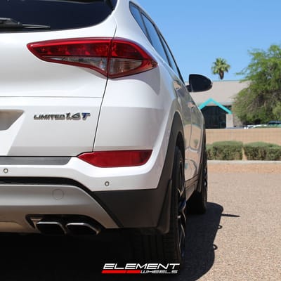 19 inch Niche Misano Satin Black on a 2017 Hyundai Tucson