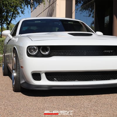 20 inch Staggered Ferrada FR3 Machine Silver w/ Chrome Lip on a 2016 Dodge Challenger RWD