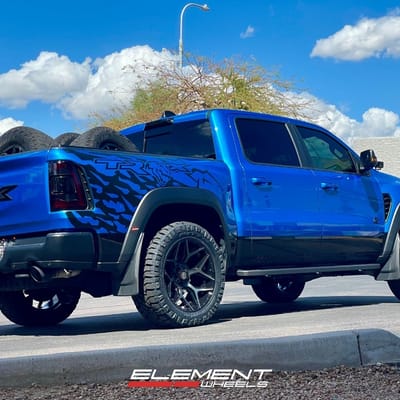 22 inch 4Play Off-Road 4P06 in Brushed Black on a 2022 Dodge Ram 1500 TRX