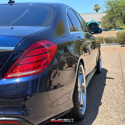 22 inch Staggered XIX X59 Full Chrome on a 2015 Mercedes Benz S550 Sedan