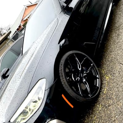 20 Staggered Vossen HF-5 Gloss Black on a 2018 BMW M550i X-Drive