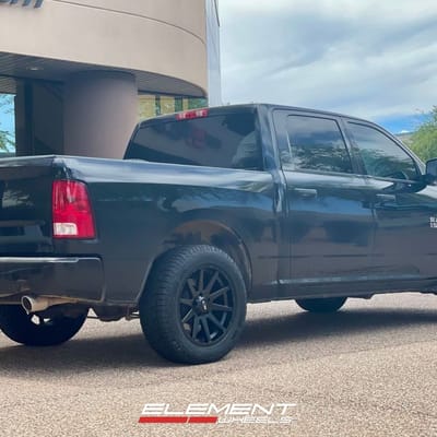 20 inch Ion Alloy 143 in Matte Black on a 2017 Dodge Ram 1500