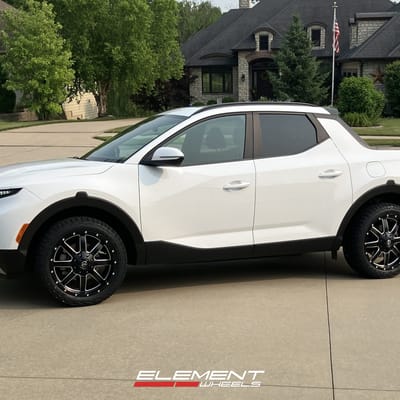 20 inch Fuel Off-road Maverick Matte Black w/ Milled Accent D538 on a 2022 Hyundai Santa Cruz
