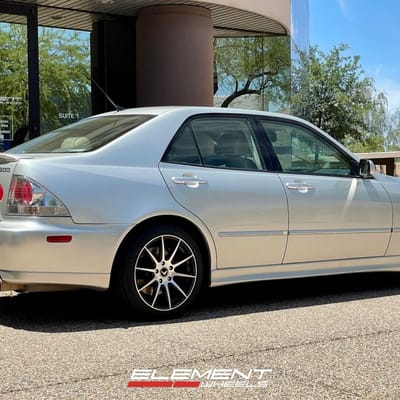 17 Inch Kraze KR194 in Gloss Black w/ Machined Face on a 2003 Lexus IS300