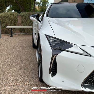 21 inch Staggered Avant Garde M580R Dark Graphite Metallic on a 2021 Lexus LC 500