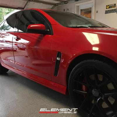 20 Staggered Ace Alloy AFF02 in All Matte Black on a 2017 Chevrolet SS Sport Sedan