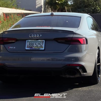 20 Inch Ferrada FR4 Matte Black w/ Gloss Black Lip on a 2019 Audi RS5