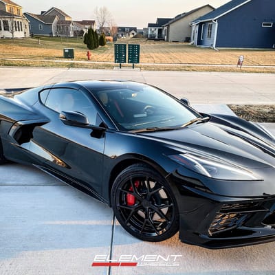 Staggered 20 Inch MRR FS06 in Gloss Black on a 2020 C8 Chevrolet Corvette