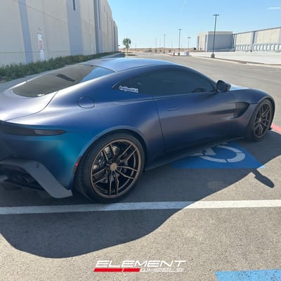 Staggered 20 inch Variant Krypton in Satin Bronze on a 2019 Aston Martin Vantage