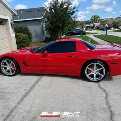 19 Inch Ace Alloy AFF06 in Liquid Silver on a 1999 Chevrolet Corvette C5