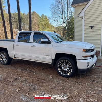 22 inch OE Concepts C36 in Chrome on a 2018 Chevrolet Silverado 1500