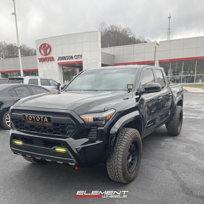 18 inch Black Rhino Rapid in Matte Black on a 2024 Toyota Tacoma 4WD