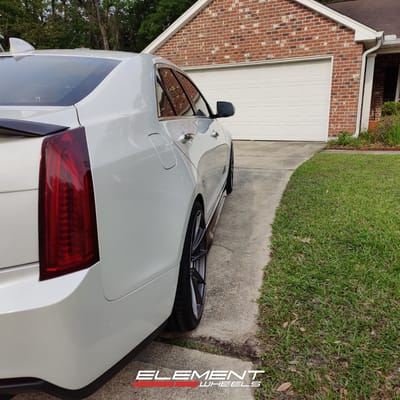 19 inch Staggered Ace Alloy AFF05 Space Gray on a 2017 Cadillac ATS Sedan RWD