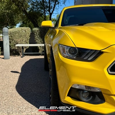 20 inch Staggered Rohana RFX11 Gloss Black on a 2016 Ford Mustang