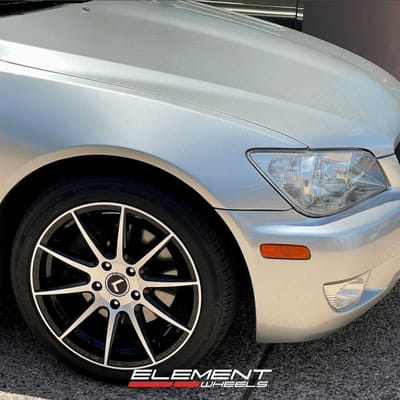 17 Inch Kraze KR194 in Gloss Black w/ Machined Face on a 2003 Lexus IS300