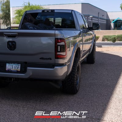 18 Inch Black Rhino Armory in Matte Gun Black on a 2022 Dodge Ram 2500