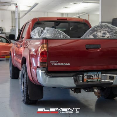 17 Inch TRD Replica Wheel TR1 in Satin Black on a 2008 Toyota Tacoma 4WD/Prerunner