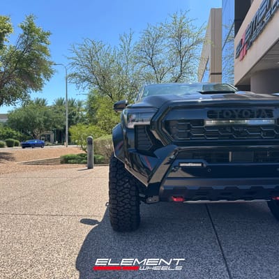 18 inch Vossen HFX-1 in Satin Black on a 2025 Toyota Tacoma TRD Pro 2WD/4WD