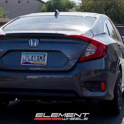 18 inch TSW Sebring Matte Black on a 2017 Honda Civic EX-T