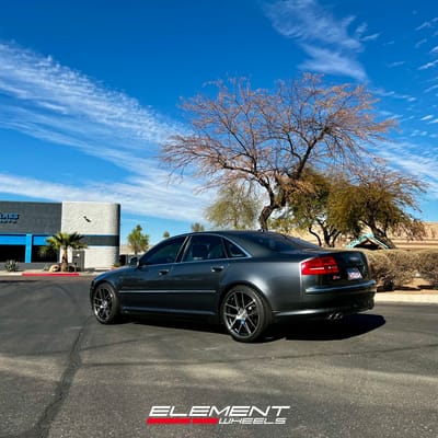 20inch Ace Alloy AFF02 Gloss Mica Grey Machined on 2008 Audi S8