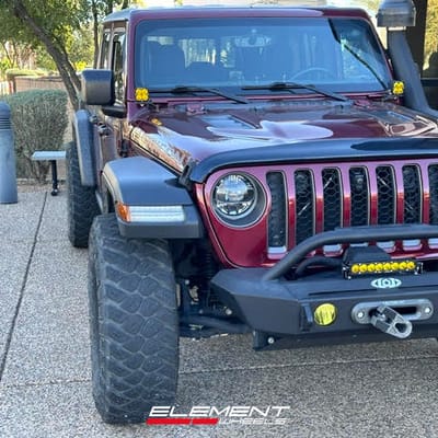 17 Inch KMC KM727 Wrath in Matte Bronze on a 2021 Jeep Gladiator Rubicon