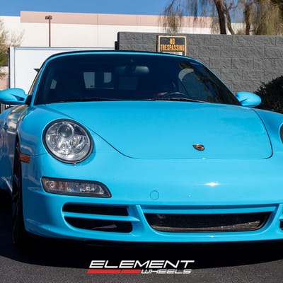 20 inch Staggered Savini Black Di Forza BM15 Gloss Black on a 2006 Porsche 911 Narrow Body