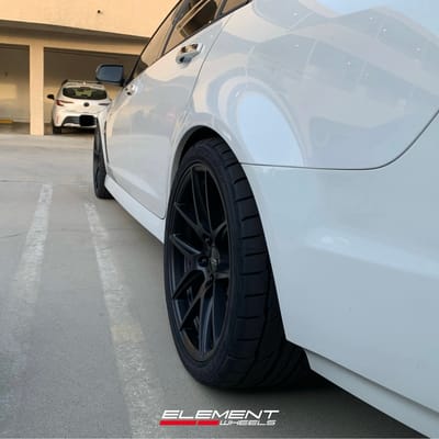Staggered 20 Inch Ace Alloy AFF02 in Matte Black on a 2017 Chevrolet SS Sport Sedan