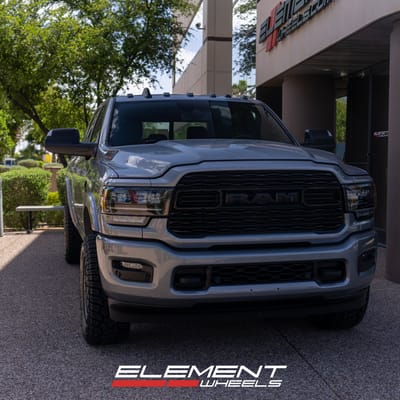 18 Inch Black Rhino Armory in Matte Gun Black on a 2022 Dodge Ram 2500