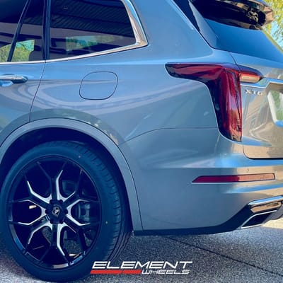 22 inch Asanti ABL-38 in Gloss Black w/ Milled Accents on a 2023 Cadillac XT6